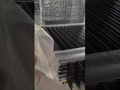 5'X8' Metal Tubular Steel Fence Black Outdoor Zinc Steel Fence