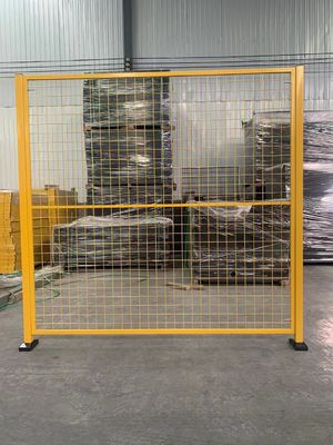 Blcak Warehouse Security Machine Metal Wire Mesh Robot Safety Fencing Panels