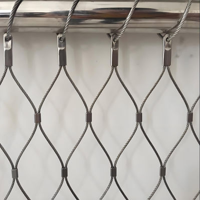 7x19cm Hole SS316 Flexible Stainless Steel Wire Rope Mesh For Aviary