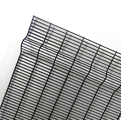 PVC Coated Galvanized Anti Climb Security Fence High Security Steel Mesh Panel 2.4m Height 4mm Wire