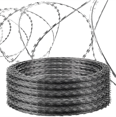 CBT-65 Hot Dipped Galvanized Razor Barbed Wire with 500mm Outer Diameter for Border Protection