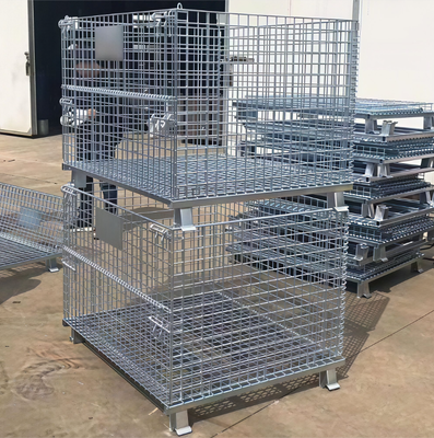 Stackable Wire Mesh Storage Cage 1200x800x1000mm Hot-Dip Galvanized High Stack Stack Up