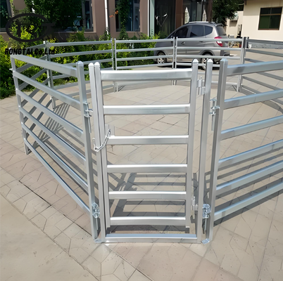 Hot Dipped Galvanized 6 Rails 10 Foot High Heavy Duty Cattle Fence Panel for Livestock Corral