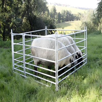 Easy Install 5 Rails Hot Dipped Galvanized Cattle Fence Panel 1.8m Height Heavy Duty Livestock Corral Fence System