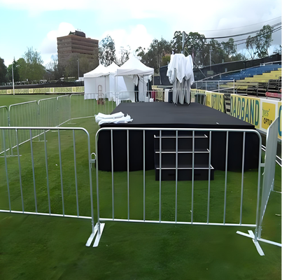 Hot Dip Galvanized Crowd Control Barrier Anti Rust Steel Safety Fence 1.1m Height 2m Length