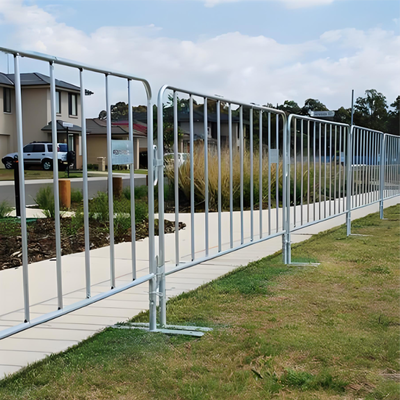 Hot Dip Galvanized Crowd Control Barrier Anti Rust Steel Safety Fence 1.1m Height 2m Length