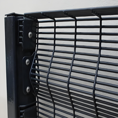 PVC Coated Galvanized Anti Climb Security Fence High Security Steel Mesh Panel 2.4m Height 4mm Wire