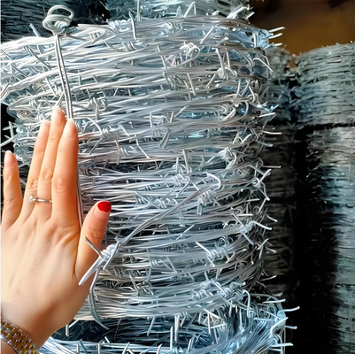BTO-22 Razor Barbed Wire Coil with 14 Gauge Core Wire and Hot Dipped Galvanized Coating for Security Fencing