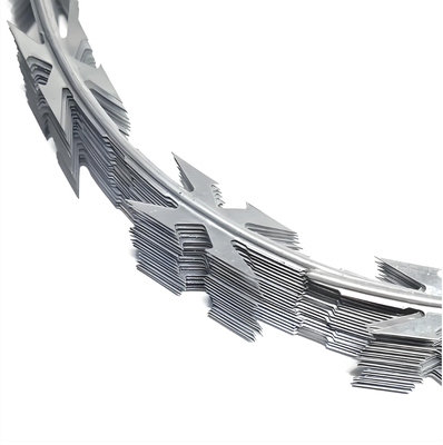 CBT-65 Razor Barbed Wire Coil with 500mm Outer Diameter and 14 Gauge Core Wire for Border Protection
