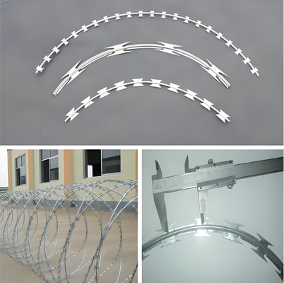 Galvanized Steel Plate Razor Barbed Wire with 500mm Outer Diameter and High Tensile Strength for Secure Fencing