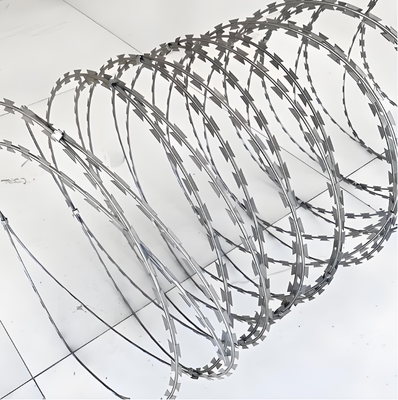 Galvanized Steel Plate Razor Barbed Wire with 500mm Outer Diameter and High Tensile Strength for Secure Fencing